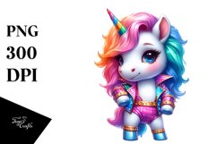 Colorful Baby Highland Cow Nightclub PNG Product Image 1