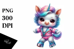 Nightclub Dancer Unicorn, PNG Product Image 1
