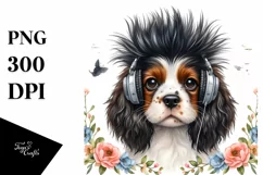 Watercolor Baby English Springer Spaniel Clipart Product Image 3