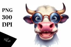 Funny Bull Portrait es Clipart Product Image 1