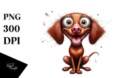 Crazy Watercolor Vizsla with Popping Eyes | Sublimation | Product Image 3