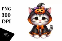 Funny Watercolor Cute Kitten | Sublimation | Clipart Product Image 1