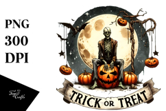 Zombie with Pumpkins, White Background Product Image 1