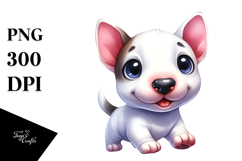 Baby Cartoon Bull Terrier, Transparent PNG Product Image 1