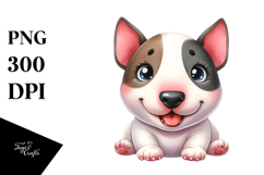 Cartoon Bull Terrier Puppy, SEO PNG Product Image 1