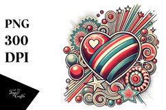 Retro Heart PNG Product Image 1