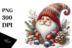 Detailed Winter Gnome PNG Product Image 1