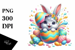 Watercolor Colorful Easter Clipart |T-shirt, Mug, Tumbler Product Image 1