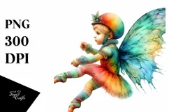 Colorful Gavotte Dancer Fairy PNG Product Image 1