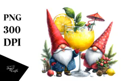 Whimsical Gnome with Lemon PNG Product Image 1