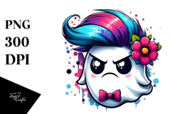 Contemptuous Ghost with Flower PNG Product Image 1