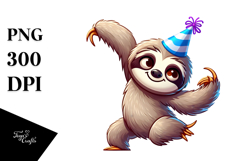 Silly Sloth Dancing on Hind Legs PNG Product Image 1