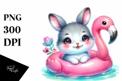 Colorful Smiling Baby Arctic Hare | Clipart Product Image 1