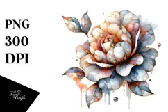 Abstract Camellia made of Marble PNG Product Image 1