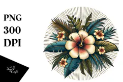 Vintage Tropical Flower Sun, 20 oz Tumbler Product Image 1
