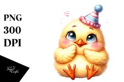 Chick Sitting, Thoughtful Look | Clipart Product Image 1
