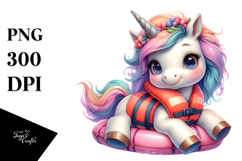 Pastel Unicorn with Life Vest Product Image 1