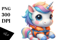 Pastel Unicorn with Life Vest Product Image 1