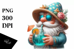 Gnome with Beach Gear Digital Painting Clipart Product Image 3
