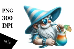 Gnome with Beach Gear Digital Painting Clipart Product Image 1