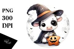 Cute Baby Cow on Star, Transparent PNG Product Image 1