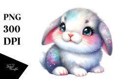 Colorful Baby Rabbit | Sublimation | Clipart Product Image 3
