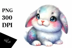 Colorful Baby Rabbit | Sublimation | Clipart Product Image 3