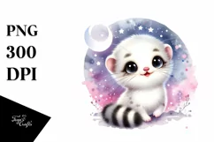 Colorful Smiling Baby Ermine | Clipart Product Image 3