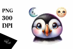 Colorful Small Baby Puffin | Sublimation | Clipart Product Image 3