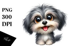 Enthusiastic Watercolor Havanese Sitting | Sublimation | Product Image 1