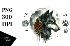 Simple Halloween Werewolf PNG Product Image 1