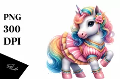 Baby Unicorn Cha-Cha Dancer, PNG Product Image 1