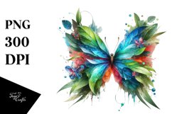 Vibrant Butterfly with Flowers PNG Product Image 3