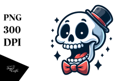 Joyful Animal Skull with Bow Tie, Vector PNG Product Image 1