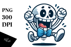 Joyful Animal Skull with Bow Tie, Vector PNG Product Image 1