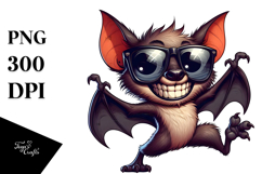 Goofy Bat with Sunglasses PNG Product Image 1