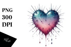 Simple Heart with Spikes PNG Product Image 1
