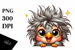 cute colorful baby parrot clipart Product Image 1