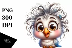 cute colorful baby parrot clipart Product Image 1