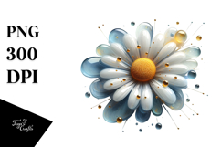 Abstract Glossy Daisy, Transparent PNG Product Image 1