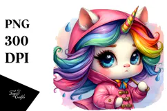 Expressive Baby Unicorn, Transparent PNG Product Image 1