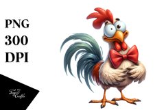 Funny Rooster Standing, Confused | Clipart Product Image 3