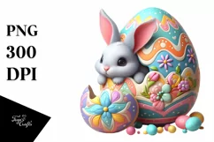 Watercolor Colorful Easter Clipart |T-shirt, Mug, Tumbler Product Image 1