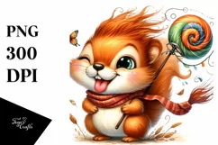 Funny Squirrel Portrait with Tongue Out | Sublimation Product Image 3