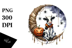 Cow Dressed for Halloween, Transparent PNG Product Image 1