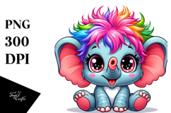 Crazy Baby Elephant, PNG Product Image 1
