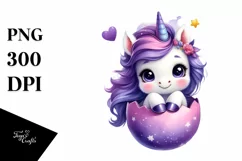 cute watercolor baby unicorn Product Image 1