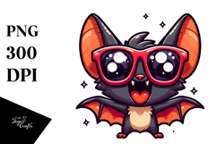 Adorable Bat with Sunglasses, Vector PNG Product Image 1