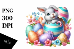 Watercolor Colorful Easter Clipart |T-shirt, Mug, Tumbler Product Image 1