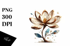Abstract Wooden Stained Magnolia Clipart Product Image 3